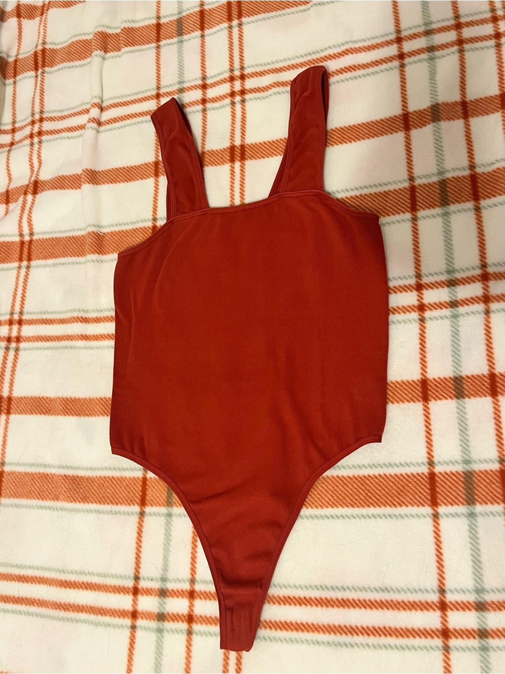 BDG Rust Orange Square Neck Bodysuit